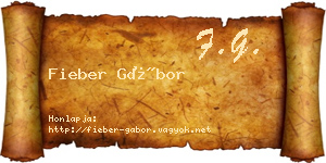 Fieber Gábor névjegykártya