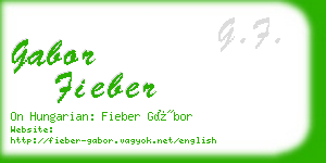 gabor fieber business card